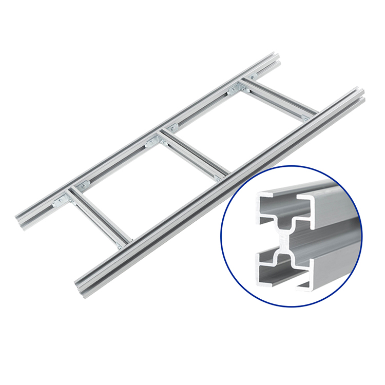 Escalerilla portacables de aluminio para rutas de cable en salas telecom